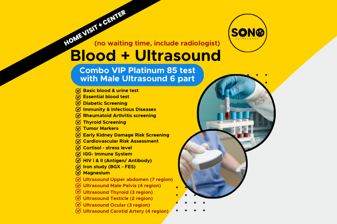 VIP Platinum 85 Test + Male Ultrasound 6 Parts